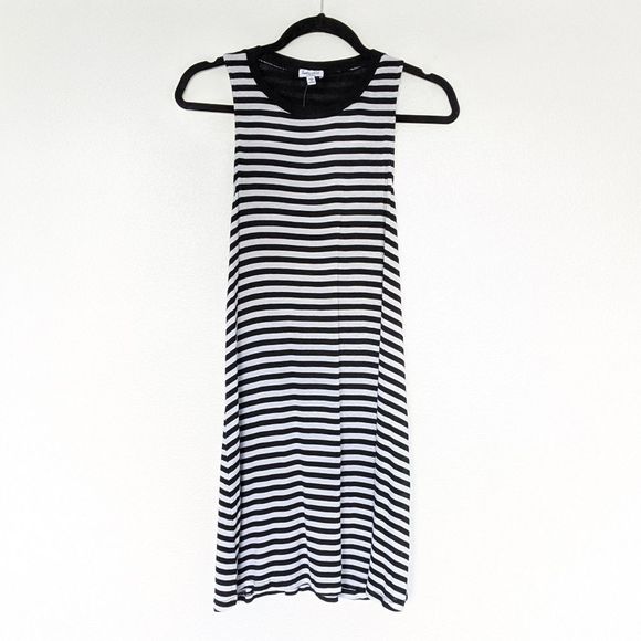 Splendid Dresses & Skirts - Splendid Racer Back Lined Tank Dress Black and White Striped XS